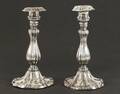Ljusstakar ett par, silver, 1850