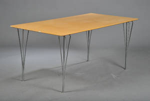Piet Hein 1905-1996Bruno Mathsson 1907-1988. Rektangulært bord, bøg.
