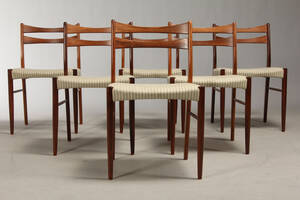 Dansk møbelproducent. Sæt på seks stole af palisander 6