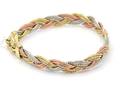 Armband trefärgat 14K