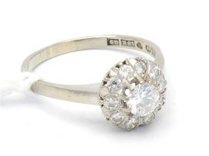 Ring vitguld 18K