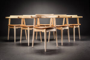 Hans J. Wegner. Seks stole model PP 583. 6 