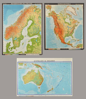 Skolekort - Australien, Norden  Nordamerika. 3