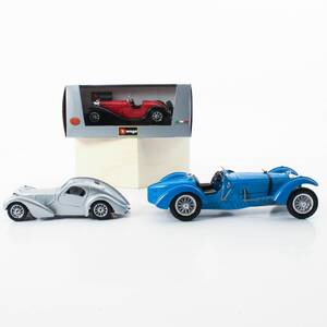 MODELLBILAR 3 st, Bugatti, Burago