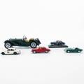 MODELLBILAR 5 st, Jaguar, bla Corgi