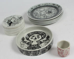 Bjørn Wiinblad platter, fade mm. 18