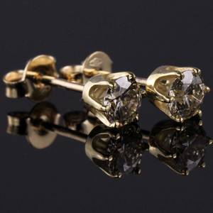 Par brillant ørestikker ca. 0.78 ct.
