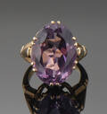 Vintage guldring, 14 kt. med ametyst. Denne vare er sat til omsalg under nyt varenummer 4343726