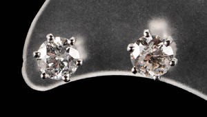 Brillantørestikker - ca. 1.21 ct. 2