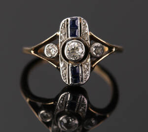 Diamantring i 14 kt guld
