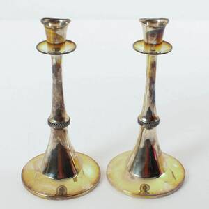 LJUSSTAKAR, ett par, gustaviansk stil, silver, K. G. Markströms Guldsmeds AB, 1962