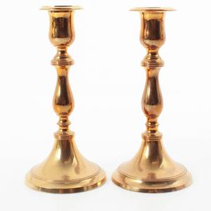 LJUSSTAKAR, ett par, mässing