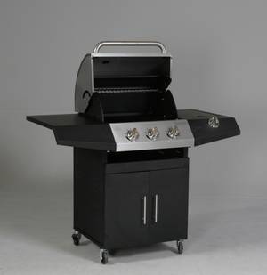 Barbeque Gasgrill med 3 gasblus samt 1 sideblus