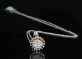 14kt diamond necklace with brilliant-cut diamonds approx. 0.25ct