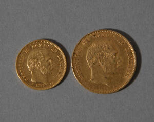Danmark, Chr. IX., 20 kr.  10 kr. guldmønter, 1873 2