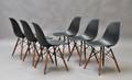 Charles Eames 1907 - 1978. Sæt på seks skalstole, model DSW 6