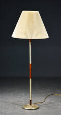 Standerlampe, alu og palisander