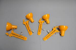 Fire Luxo arkitektlamper i gult metal 4 