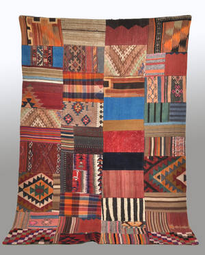 Persisk Patchwork kelim, 264 x 175 cm