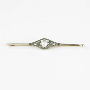 Broschnål 14 k guld diamanter