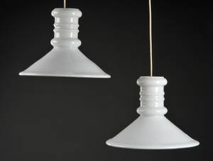 Holmegaard Apoteker pendler i hvidt opalglas 2