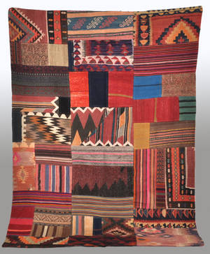 Persisk Patchwork kelim, 253 x 179 cm