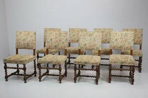 STOLAR, 8 st, ek, barockstil, 1920-tal