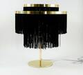 Bordslampa mässing och tyg