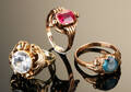 Samling vintageringe af guld 14 kt. 3 