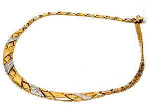 Collier tvåfärgat 18K