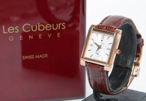 Les Cubeurs Geneve. Swiss Made dameur. Incl. garantibevis samt opbevaringsæske.