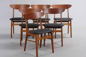 Farstrup. Sæt spisestole, teak 6 Denne vare er sat til omsalg under nyt varenummer 4962014