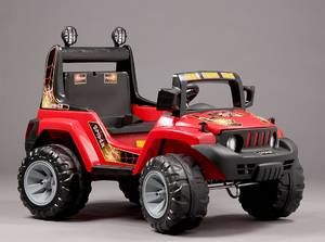 Elektrisk jeepbil til børn, rød
