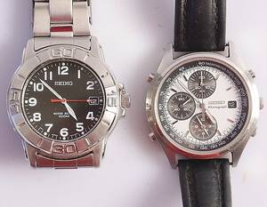 HERRARMBANDSUR, 2 st, Seiko bl a Kronograf.