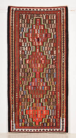 Persisk Harsin kelim, 216x105 cm.