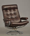 Stressless, hvilestol med brunt læder