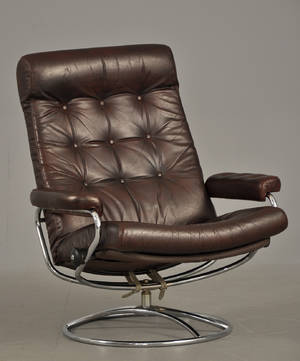 Stressless, hvilestol med brunt læder