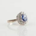 Ring 18 k vitguld safir briljanter