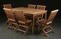 Havemøbler. Bord samt seks stole. Teak. 7