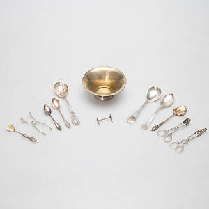 SAMLING, silver,12 delar, drygt 330 gram.