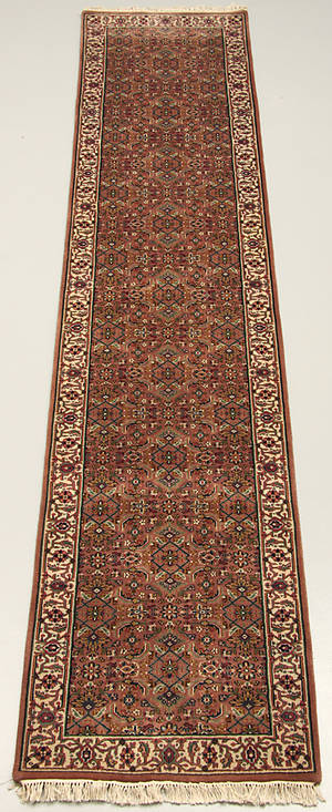 Kashmir Herati løber. 390 x 82 cm.