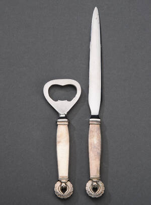 Georg Jensen. Papirkniv og oplukker af sterlingsølv 2