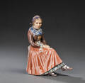 Dahl Jensen Amagerpige, figur af porcelæn nr. 1110 