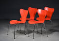 Arne Jacobsen. Fire 7er stole, model 3107 4