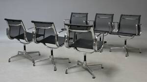 Charles Eames. Et sæt på seks armstole, model 108 - netvæv 6