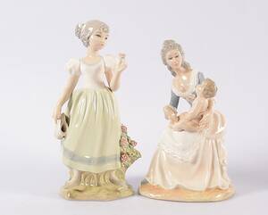 FIGURINER, 2 st, porslin, Tengra, Spanien.