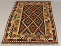 Uzbekisk handvävd kelim, mått 251x159 cm.