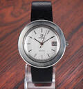 Omega De Ville. Stort vintage herreur i stål med dato, ca. 1971