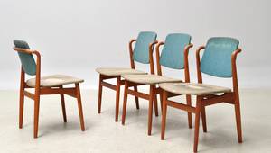 Dansk møbelarkitekt. Fire stole i teak 4