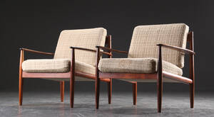 France  Søn. Par lænestole af palisander 2 